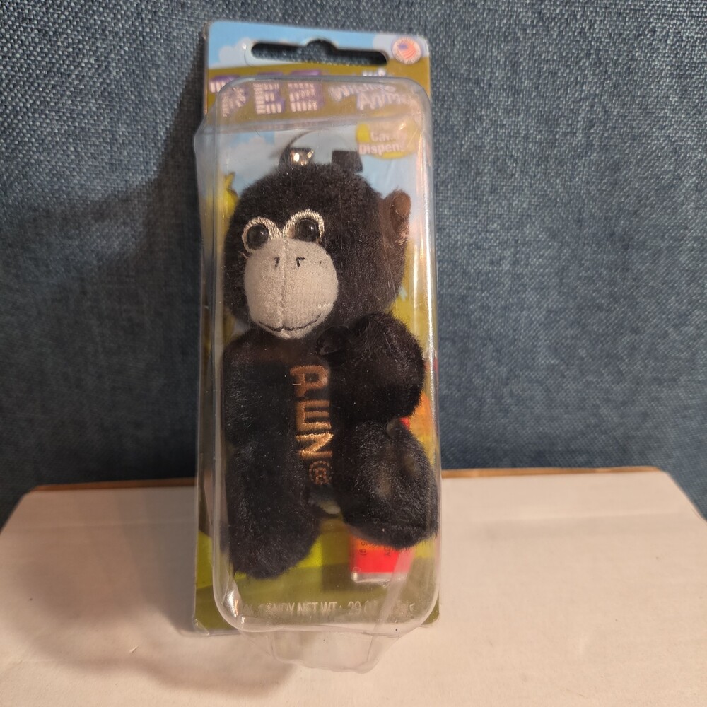 PEZ Wildlife Animals Plush Monkey Chimp Keychain Dispenser 2015 - Picture 2 of 16